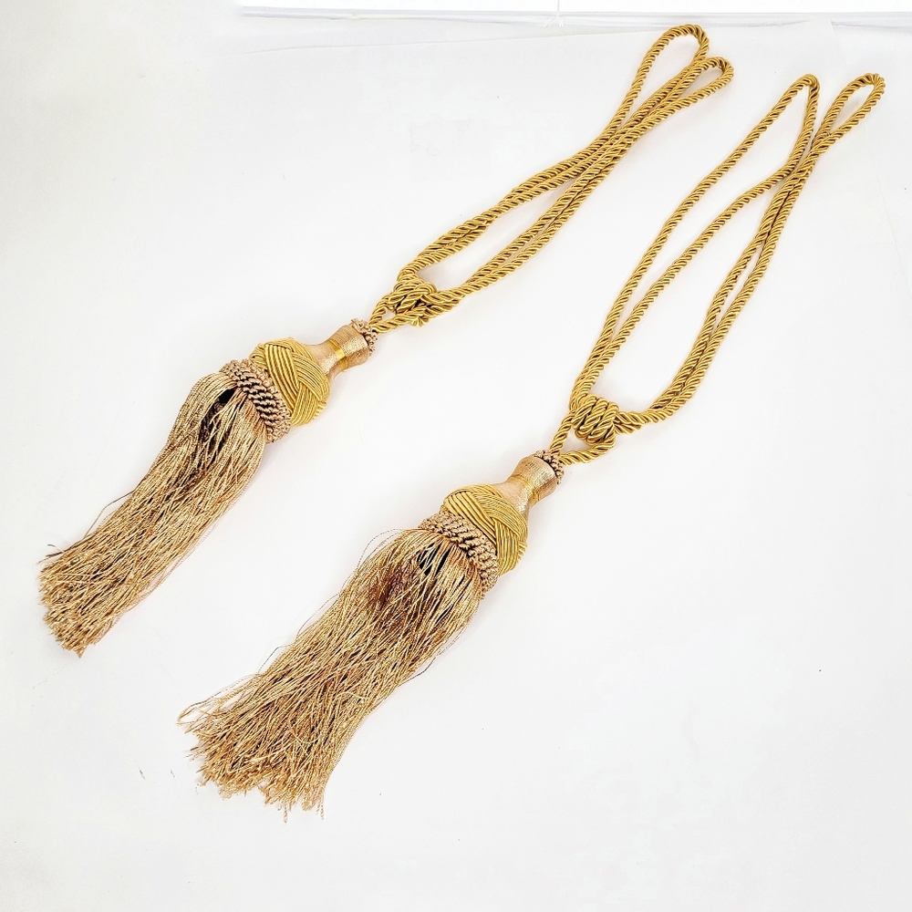 925H659 LT Gold Curtain Tieback set of 2